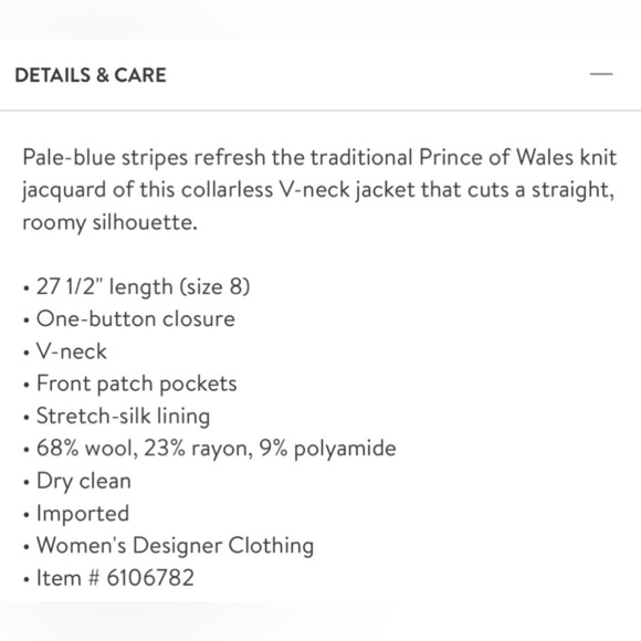 St John Collection Prince of Wales Plaid Check Knit Wool Blend Plus Size Blazer - Picture 5 of 16